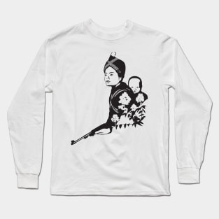 Hmong Mother Soldier Long Sleeve T-Shirt